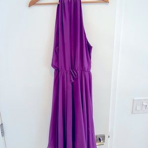 Purple midi dress